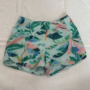 Old Navy Kids Leafy Print Shorts - Green and Pink